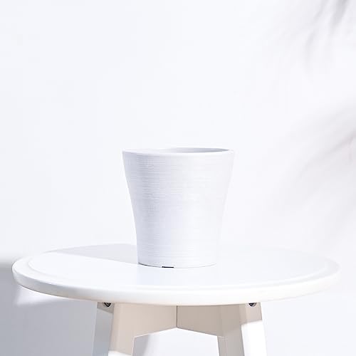 Image of UGAOO Rezer Tivoli Plastic Flower Pot (Diameter 4.7 Inches, White) | Durable Planter for Home, Balcony, Garden & Patio | Indoor & Outdoor Use | Stylish Gamla for Living Room & Decor