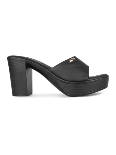 Image of Inc.5 Womens Black Casual Round Toe Platform Heels
