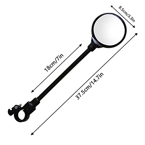 Bike Mirror, Bike Rearview Mirror Handlebar Convex Rear View Mirror Adjustable Rotatable Scratch Resistant Shockproof Safety Mirror Universal For Mountain Road Bike Bicycle E-Bike Motorcycle(2Pcs) #TOP1