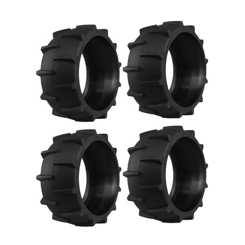4 Stück rutschfestes, verschleißfestes Rasenroboterrad für Rasenmäher, 100 x 40 mm, wetterfestes Gummi-Design