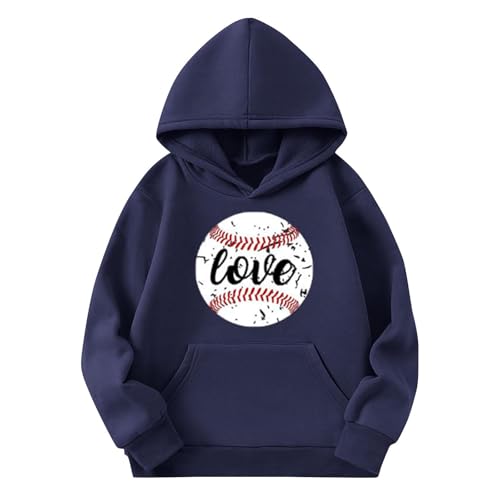 DDAPJ pyju Boys Girls Baseball Hoodies Cute Fall Pumpkin Fleece Sweatshirts Athlethic Casual Hooded Pullover Tops with Pocket4