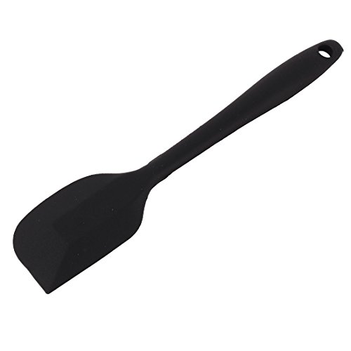 sourcing map Spatule Pâtisserie Gâteau Ustensiles Silicone crème fromage bricolage Grattoir Longueur 21cm noir