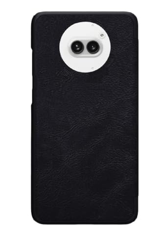Image of WHITBULL PU Leather Magnetic Premium Flip Cover with 2 Card Slot Compatible with Nothing Phone 2A 5G / Nothing Phone 2A Plus 5G / Nothing Phone 2A+ 5G - Black