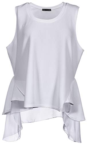 Lucy Diamonds Women's Plus Size 2 Piece Sleeveless Top & Skirt Outfit White 1X 2X 3X 4X 5X 6X3