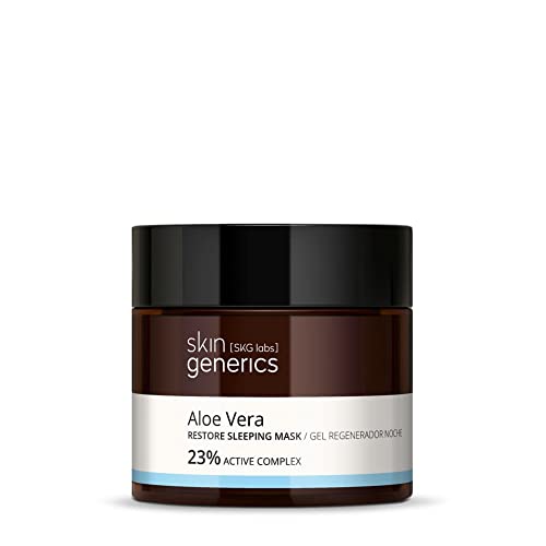Skin Generics | Gel Facial Regenerador con Aloe Vera | 50ml | 23% Complejo Activo | Gel Facial Noche | Hidratante y Antioxidante | Evita la Deshidratación | Sin Parabenos ni Parafinas | 100% Vegano Cover