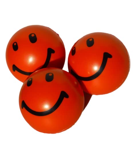 StressCHECK Pelota Anti Estrés - 3 x Bola Anti-Estrés Color Naranja - Bola Estrujable para ADHD & Austismo Cover
