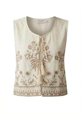 Molly Bracken Gilets sans manche la1907ee ecru/beige L