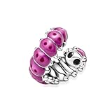 RMMY Charm Cute Curled Caterpillar Anhänger für Armband Halskette Muttertag Geschenk für Frauen,925 Sterling Silber Beads with Zirkonia Schmuck