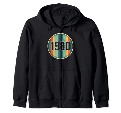 Camisetas vintage de cumpleaños de 1980 para mujer, divertidas camisetas de cumpleaños de 1980 Sudadera con Capucha