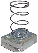 Channel Spring Nut, 5/8 in, Silver, PK25