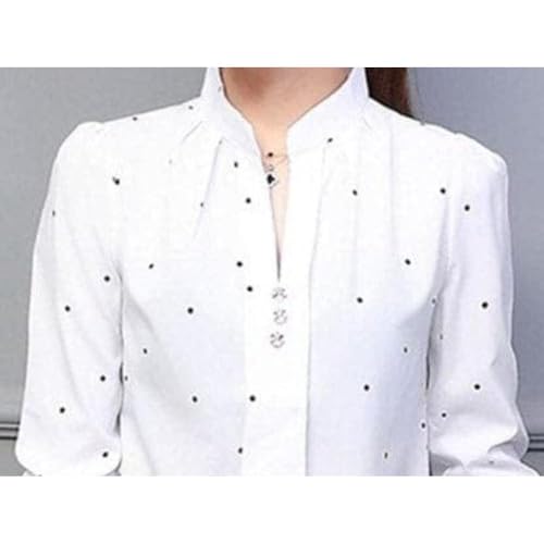 Image of ROYALICA Women Tops Womens Regular Fit Striped White Colour Cotton Blend Casual Shirt