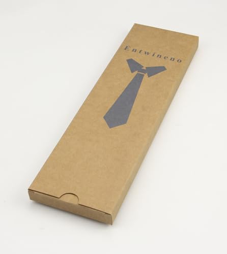Image of Mens Solid Linen Ties - Regular Width Pattern Necktie for Men