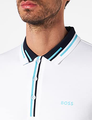 Boss Uomini Paule 1 Polo, Bianco 100, 3XL