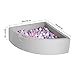 TRENDBOX Ball Pit Memory Foam Pit Soft Pool Fan-Shape Soft Equipment for Toddlers Kids - Light Gray (Balls NOT Included)