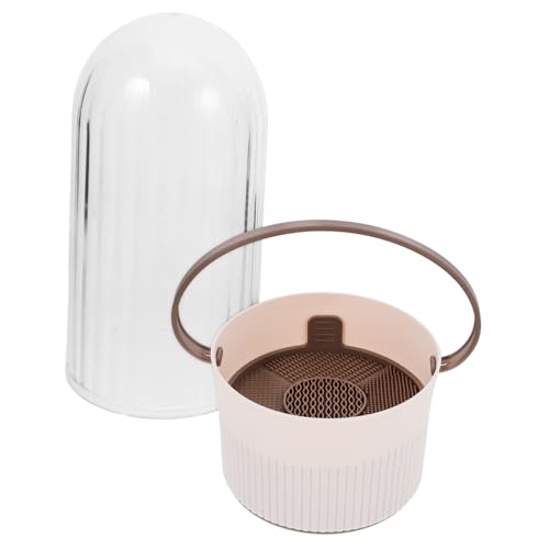 AUTSUPPL Makeup Brush Cleaning Container Brush Cleaner Holder Box Silicone Drying Box for Makeup Tools Portable