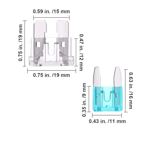 Kit surtido de 120 fusibles para automóvil tipo cuchilla, amperajes estándar 2A, 3A, 5A, 7.5A, 10A, 15A, 20A, 25A, 30A, 35A, 40A miniatura 4