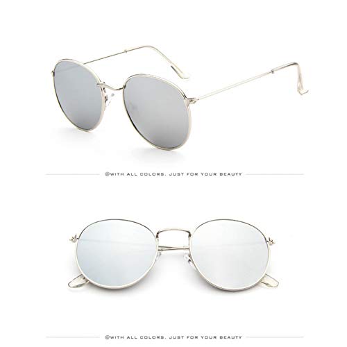 Preisvergleich Produktbild HONGYAN Runde Sonnenbrille Frauen Männer Spiegel Sonnenbrille Für Frauen Damen Damen Sonnenbrille