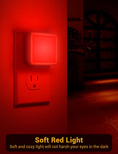 Image of JandCase Red Night Light, Red NightLight[2 Pack],0.3W LED Night Light | Auto Light Sensor,Night Lamp Plug into Wall for Bathroom, Bedroom,Corridor,Hallway,Non-dimmable