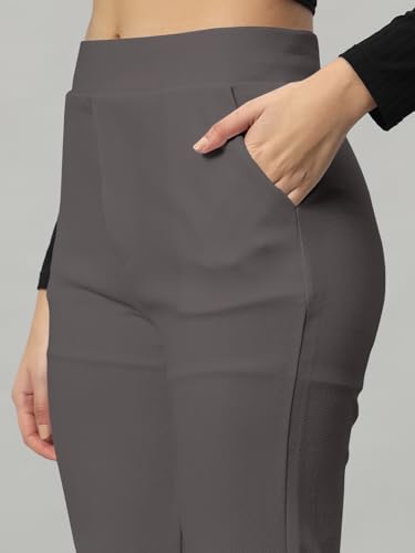 Image of LITVA Premium Women's Formal Trousers (Flexi-Waist | Wrinkle Resistant | Desk-to-Dinner)
