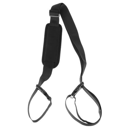 Alças de cadeira de praia, alças ajustáveis para cadeira de praia, alças de transporte de ombro para mochila de cadeira dobrável, preta