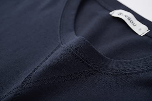 Image of KLIEGOU Men's 100% Cotton Longline T-Shirt, Pre-Shrunk Soft