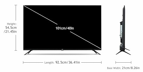 Image of 101 cm (40 inches) Glow Series HD Ready Smart QLED Linux TV BAZQL40S1 (Black)