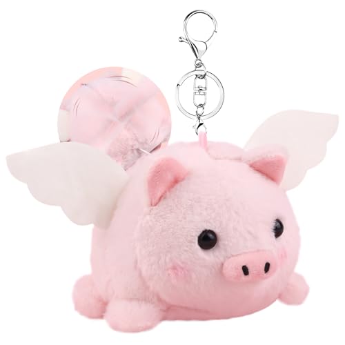 ANBOOR Pequenos animais recheados, porcos balançando a cauda giratória brinquedo de peluche interativo, peluche de animal novidade para crianças presentes de aniversário festa favor