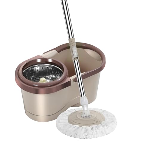 Juego de cubos de fregona | Cubo de fregona | Mopa de limpieza | Mopas automáticas con un escurridor, juego de cubo de limpieza solución para el hogar, sala de estar, cocina, balcón y salas de estudio