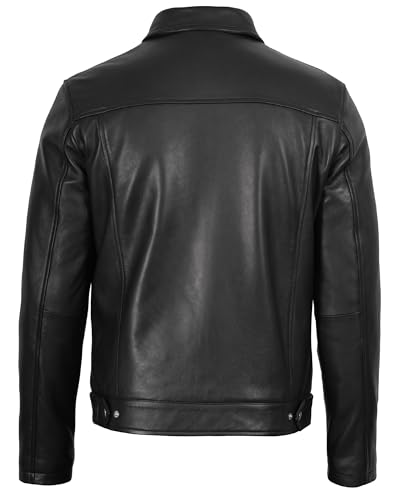 Image of Decrum Mens Leather Jacket - Real Lambskin Vintage Style Leather Jackets for Men