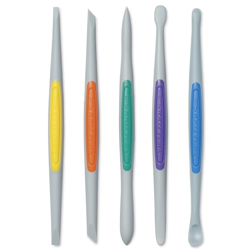 Xiem Tools Silicone Clay Finishing Tools 5 Piece Set Flex-Firm Size Small