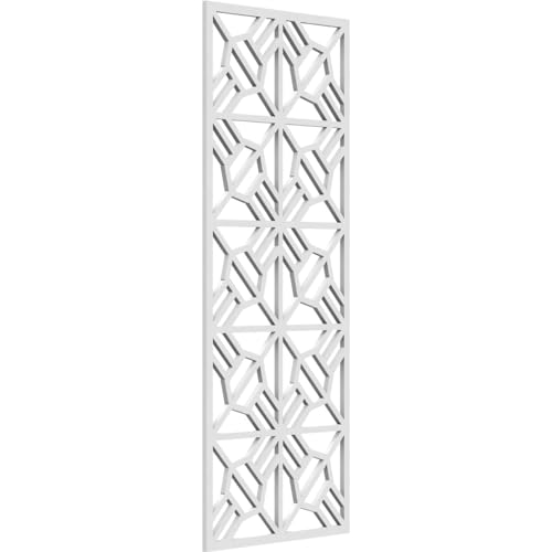 Image of 13 3 /8 inchW x 34 3 /8 inchH x 3 /8 inchT Auburn Decorative Fretwork Wall Panels in Architectural Grade PVC