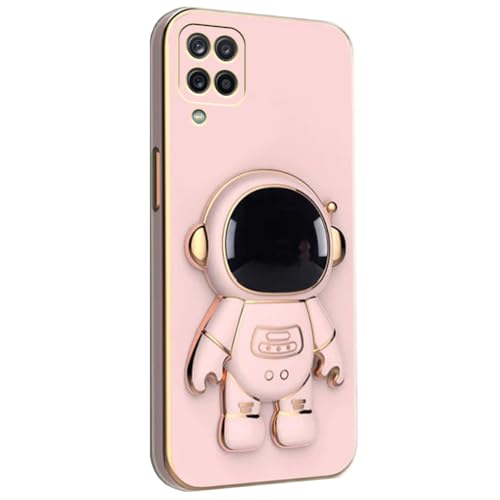 Image of for Samsung Galaxy M33 5G Case Cute 3D Astronaut Stand Design Camera Protection Shockproof Soft Back Cover (for Samsung Galaxy M33 5G, Pink)
