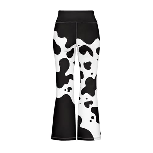 Cow Yoga Pants for Girls 5-14 Lovely Flare Leggings for Girls Bell Bottoms3