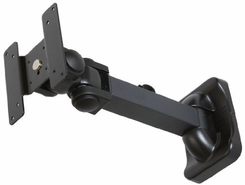 10-24 LCD Monitor/TV Single-Arm Wall Mount w/Tilt (Black)