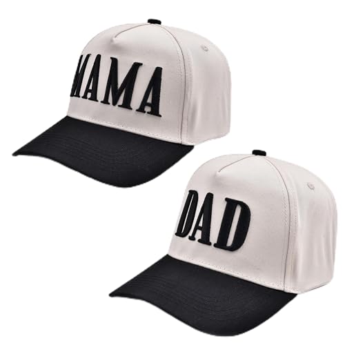 Bofemgt Mom and Dad Hats - 3D Embroidered Adjustable...
