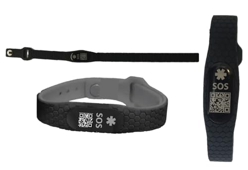 Silincode Qr SOS originele armband, fit, myid, fitness, training, fysieke beweging, sport, noodgevallen, ongevallen of medische hulp, om je medische geschiedenis en familiecontacten te informeren. - Afbeelding 3