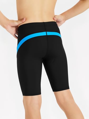 DEVOROPA Boys Swim Jammers Youth Competitive Swim Team Trunks Racing Swimsuit Athletic Swimming Shorts Slim/Standard/Husky