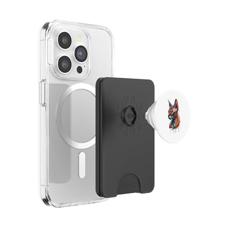 PopWallet PopSockets Sphynx pour MagSafe - Porte-carte amovible et support aquarelle