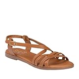 Oh! My Sandals 5806 Sandalia Piel con Tiras Plana Mujer Cuero 39