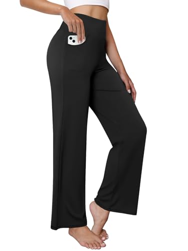 Wide Leg Yoga Pants Women Stretch Dress Work Pants with Pockets Lounge Casual Sweatpants2