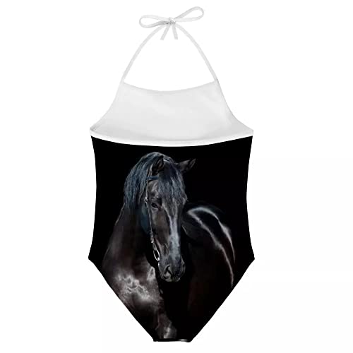 Hawapod Black Horse Girls Swimsuit One Piece Bathing Suit Trend 2022 Teen Girl Cute Kids Swimwear Summer Beach Swim Suits #TOP1