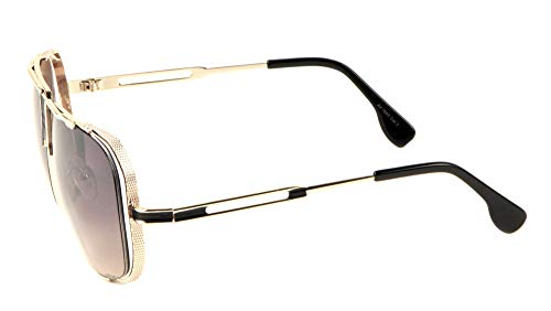 Gazelle Turbo Flat Top Square Oversized Aviator Sunglasses2