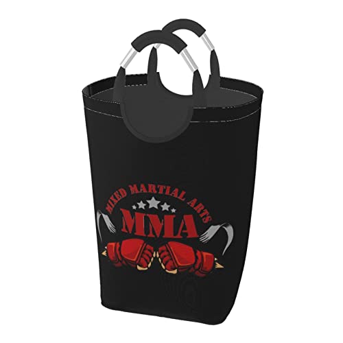 ランドリーバスケット UFC 究極格闘技 MMA ランドリーかご 洗濯かご 防水 洗濯バスケット 折り畳み式 洗濯物入れ 洗濯ボックス 収納ボックス 収納バッグ 収納袋 脱衣かご 持ち手付き 折りたたみ 大容量 耐久性 寝室 洗濯室 バスルーム 省スペース