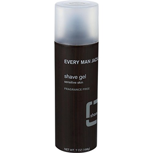 Every Man Jack Shave Gel, Sensitive Skin, Fragrance Free 7 oz (Pack of 4)