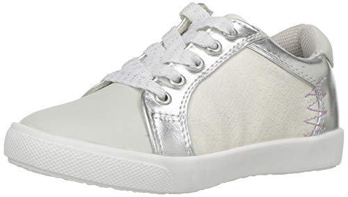 Jumping Jacks Girl's Stacy Sneaker, Silver/Metallic, 30 EU/12-12.5 M US Toddler