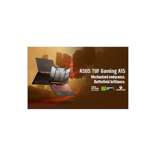 Image of ASUS TUF Gaming A15 Gaming Laptop, 15.6 inch FHD 144Hz, 100% sRGB Display, GeForce RTX 4060, AMD Ryzen 5 7535HS, 16GB DDR5, 512GB PCIe SSD, Wi-Fi 6, Windows 11, FA507NV-EH53