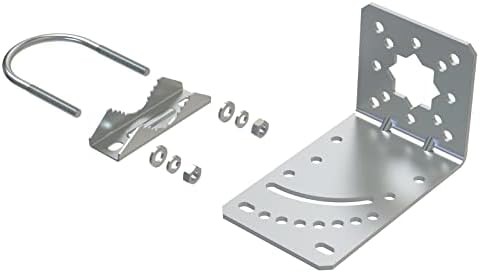 Pole Mount Bracket to Wall Hardware Accessories for Signal Booster Outside Home Antenna Pole Holder Wall Mount Mast Clamp Adjustable Angle