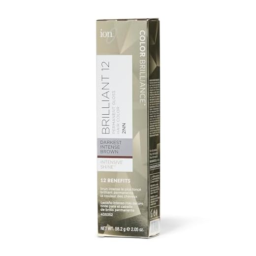 Ion Brilliant 12 Intense Neutrals 2NN Darkest Intense Brown Permanent Crème Hair Color 2NN Darkest Intense Brown