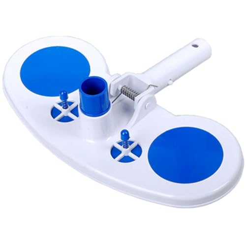 DPM Manual Pool Brush Vacuum Head for Inground & Above Ground Swimming Pools w/Air Relief Valve | Pool Vacuum Attachment with Bristles Ideal for Any Swimming Pool Surface (1 Pack)