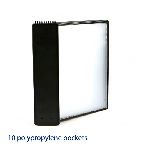 Tarifold Wall Mounted Reference System With 10 Easy-Load Pockets - 20 Sheet Capacity - Letter-Size - Black (Ezw771) #TOP2